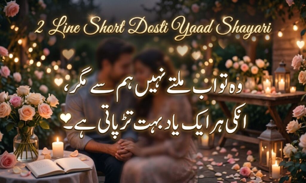 2 Line Short Dosti Yaad Shayari