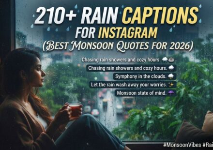210+ Rain Captions for Instagram (Best Monsoon Quotes for 2026)