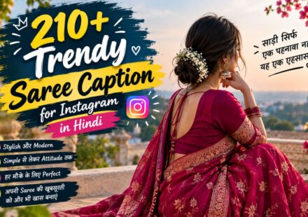 210+ Trendy Saree Caption for Instagram in Hindi