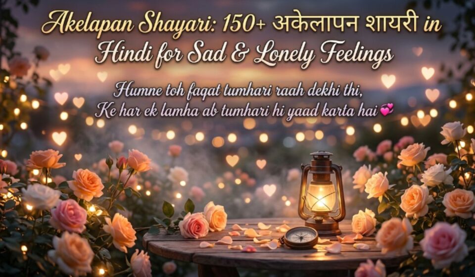 Akelapan Shayari 150+ अकेलापन शायरी in Hindi for Sad & Lonely Feelings
