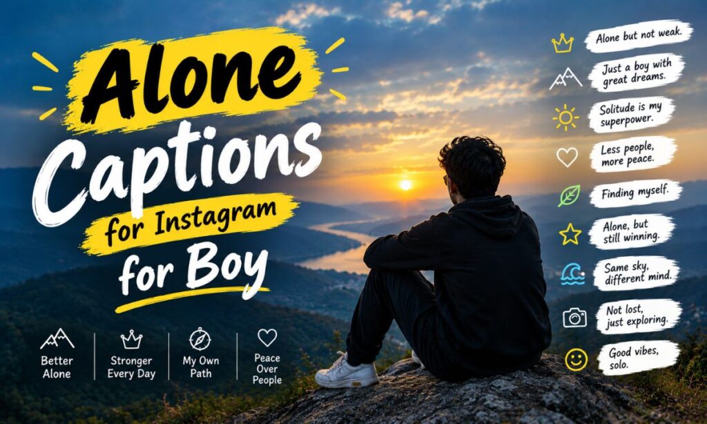 Alone Captions for Instagram for Boy