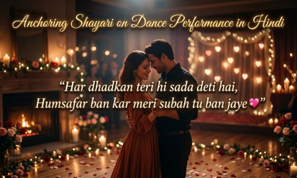 Anchoring Shayari on Dance Performance in Hindi