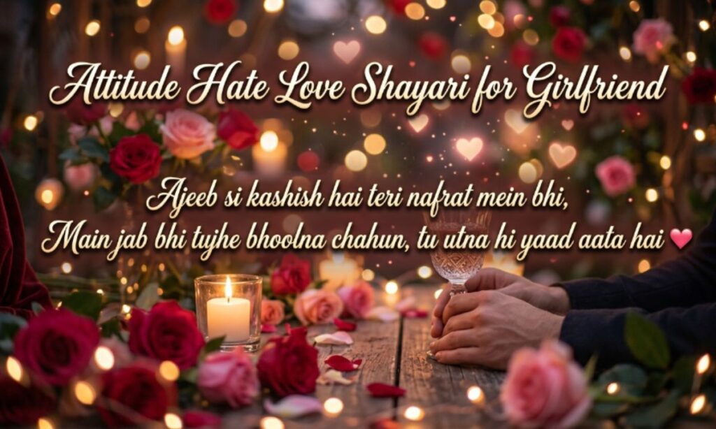 Attitude Hate Love Shayari for Girlfriend