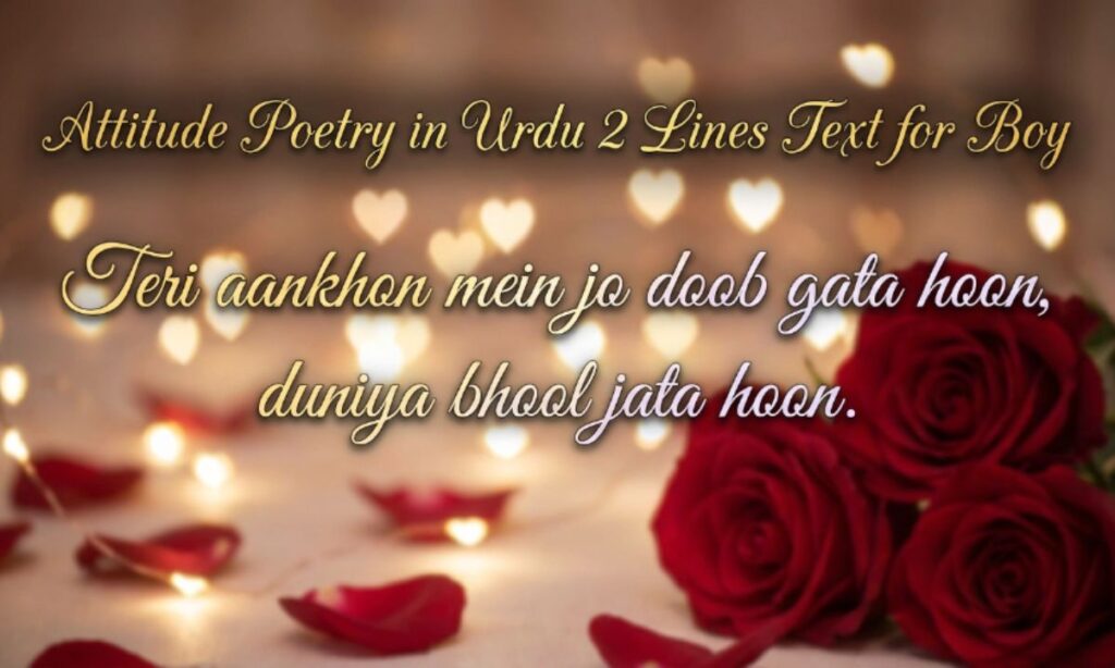 Attitude Poetry in Urdu 2 Lines Text for Boy (1)