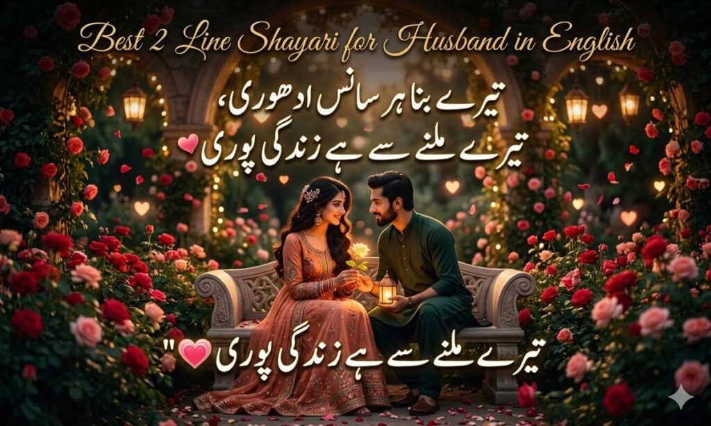 Best 2 Line Shayari for Husband in English