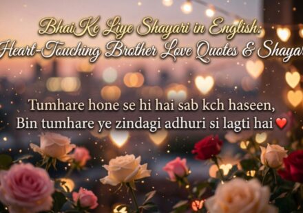 Bhai Ke Liye Shayari in English Heart-Touching Brother Love Quotes & Shayari 