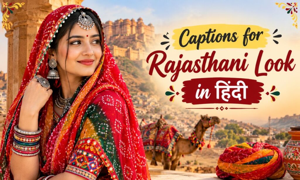 Captions for Rajasthani Look in Hindi