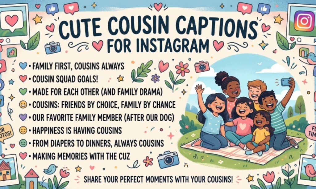 Cute Cousin Captions for Instagram
