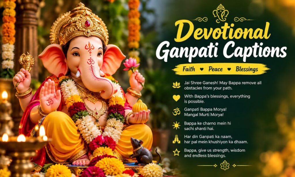 Devotional Ganpati Captions