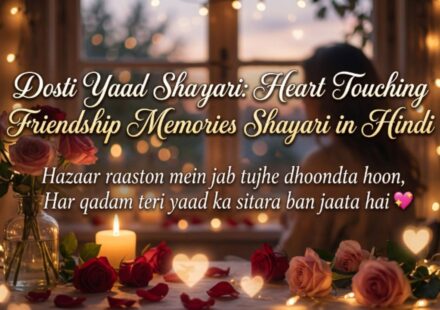 Dosti Yaad Shayari Heart Touching Friendship Memories Shayari in Hindi 