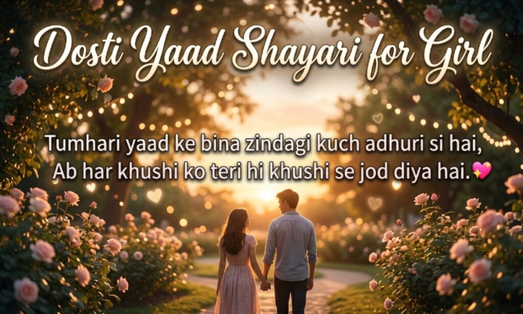 Dosti Yaad Shayari for Girl