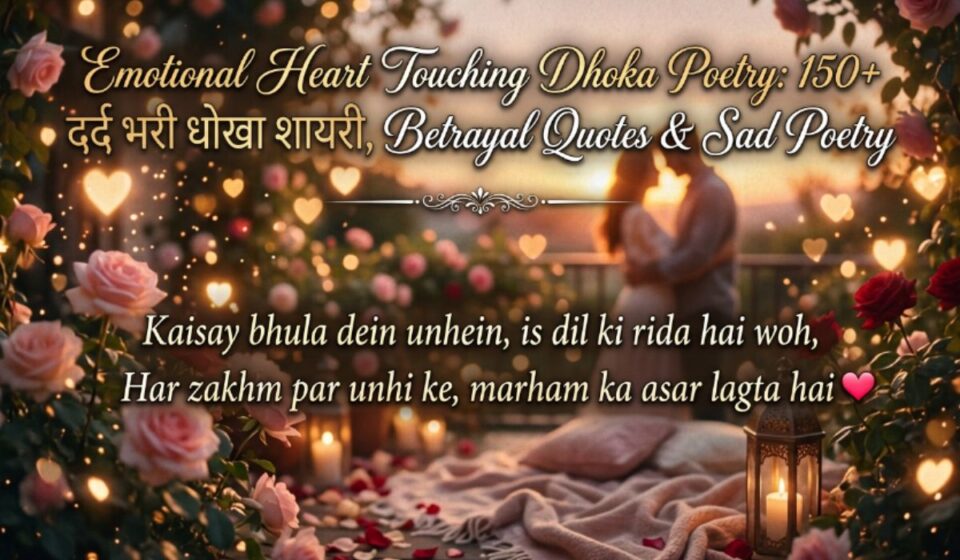 Emotional Heart Touching Dhoka Poetry 150+ दर्द भरी धोखा शायरी, Betrayal Quotes & Sad Poetry