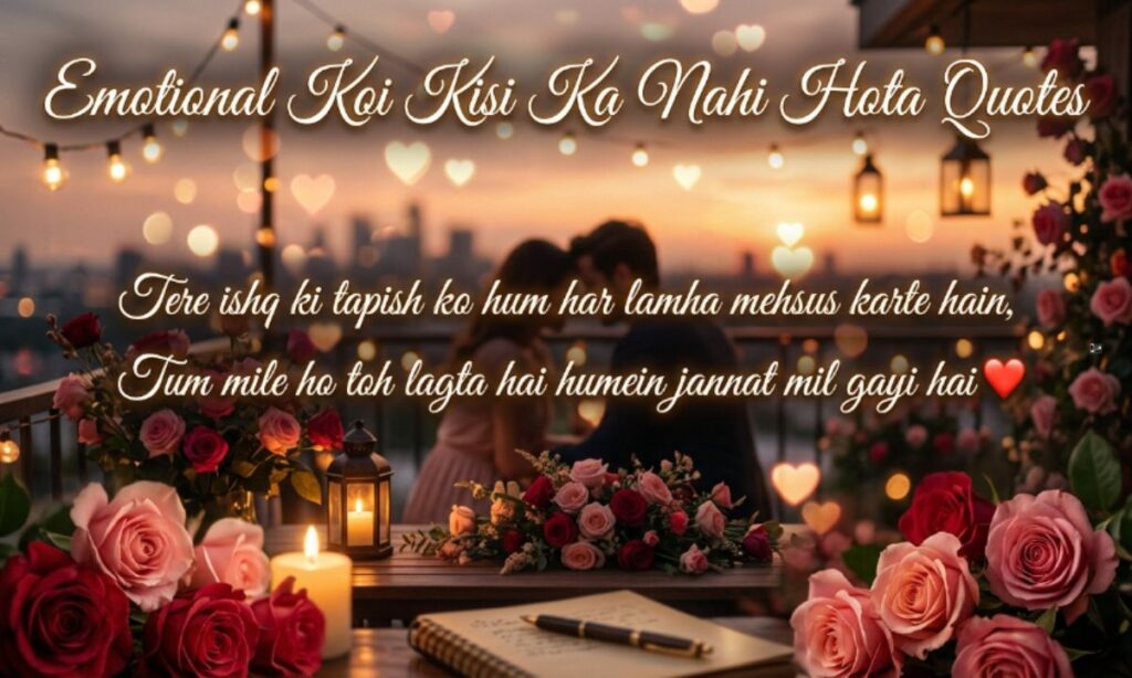 Emotional Koi Kisi Ka Nahi Hota Quotes