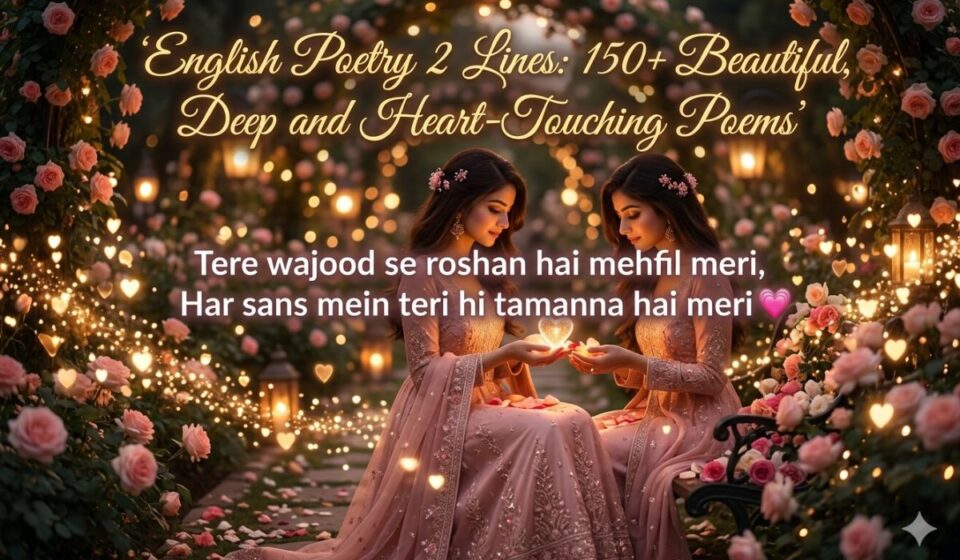 English Poetry 2 Lines 150+ Beautiful, Deep and Heart-Touching Poems 