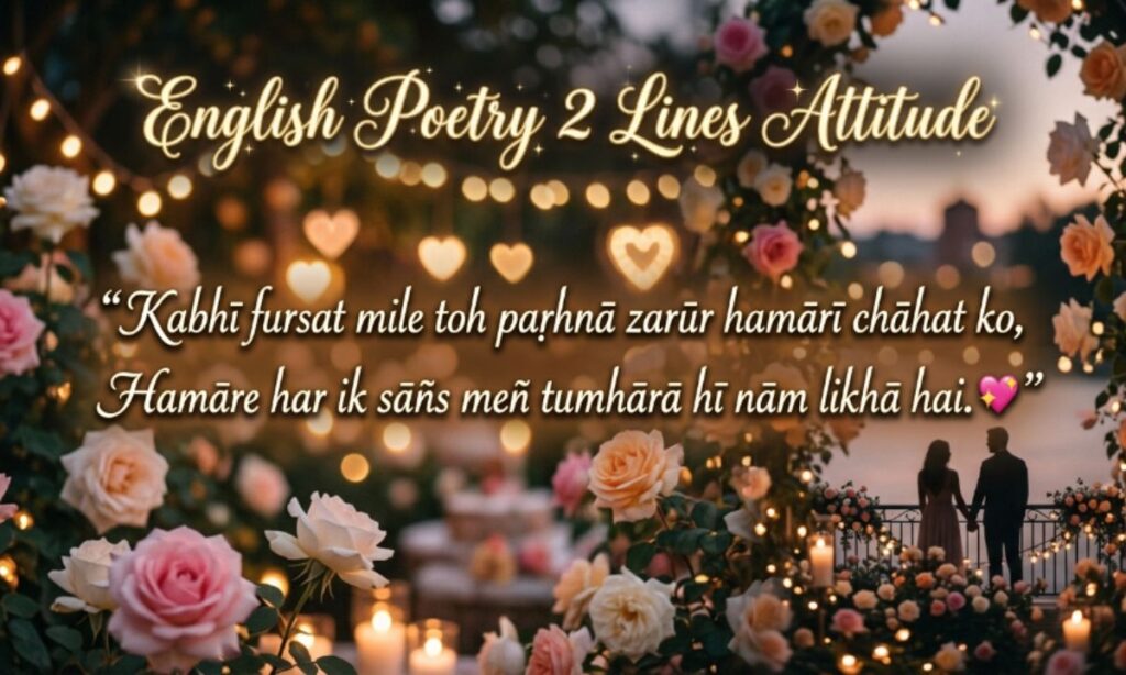 English Poetry 2 Lines Attitude