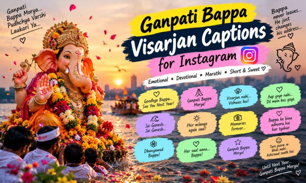 Ganpati Bappa Visarjan Captions