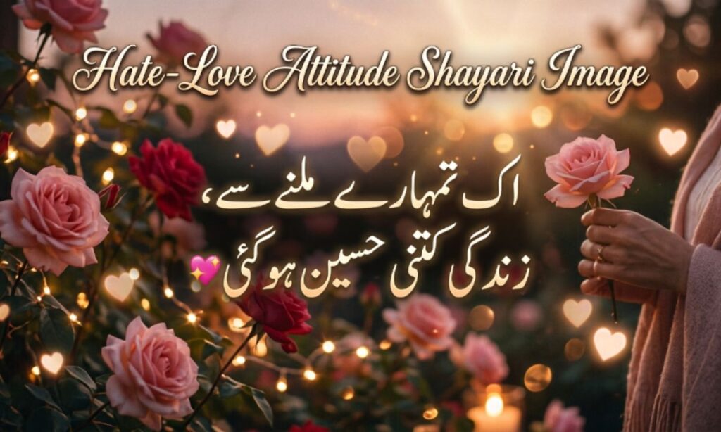 Hate-Love Attitude Shayari Image
