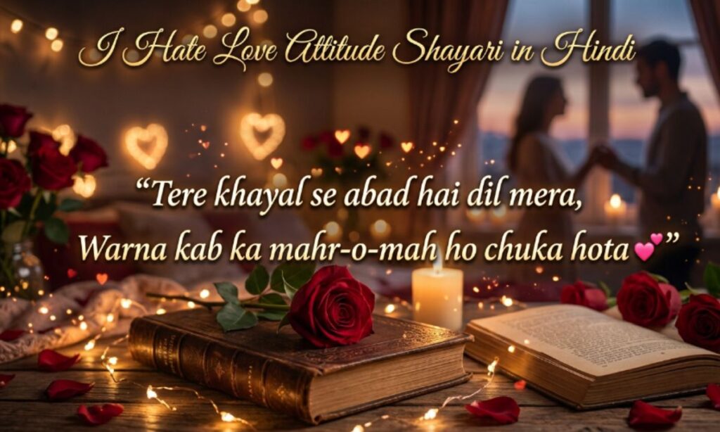 I Hate Love Attitude Shayari in Hindi