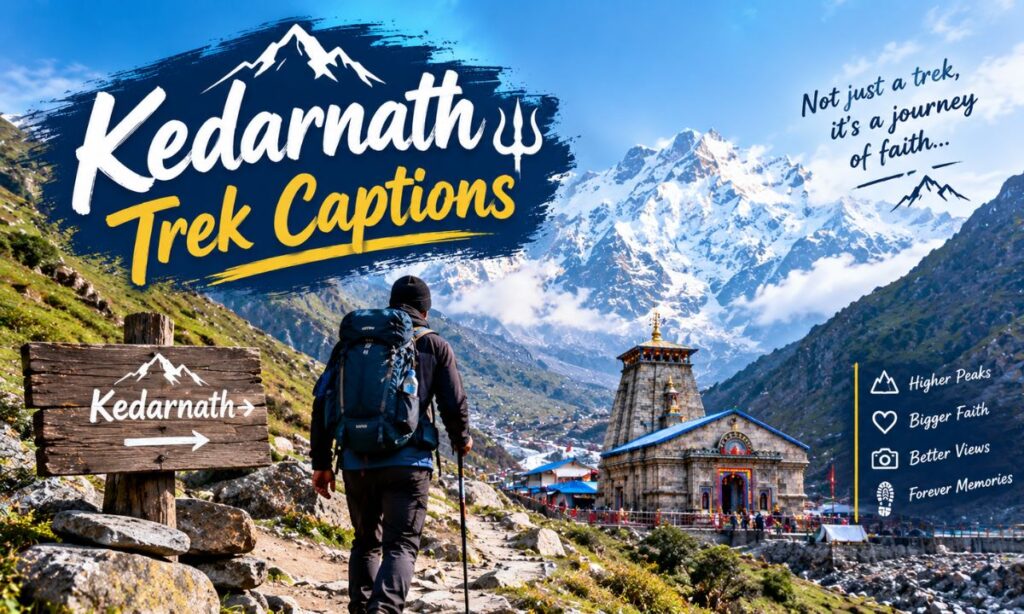 Kedarnath Trek Captions