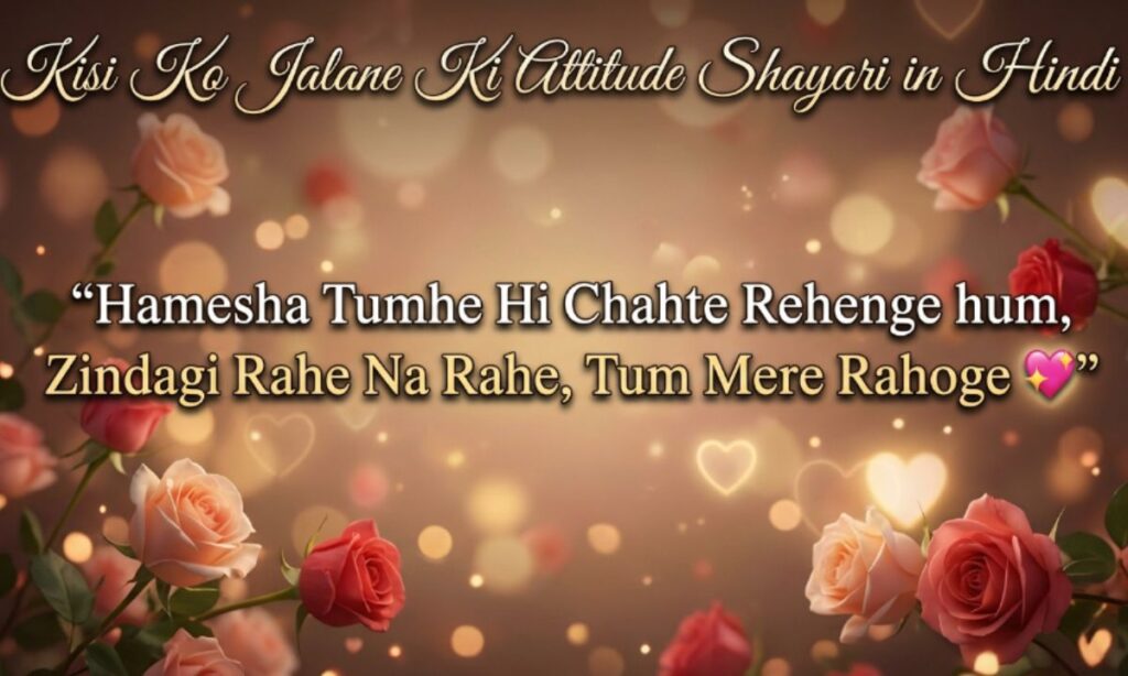 Kisi Ko Jalane Ki Attitude Shayari in Hindi