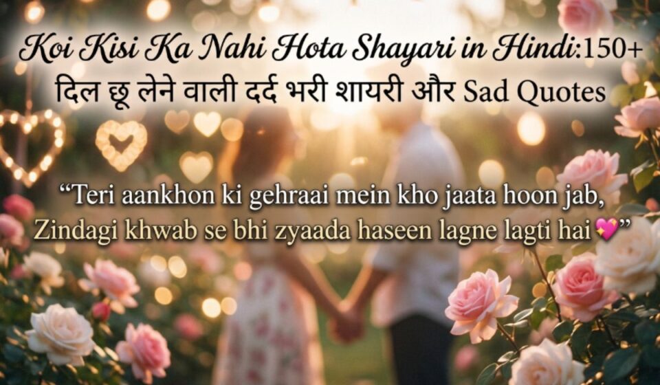 Koi Kisi Ka Nahi Hota Shayari in Hindi150+ दिल छू लेने वाली दर्द भरी शायरी और Sad Quotes