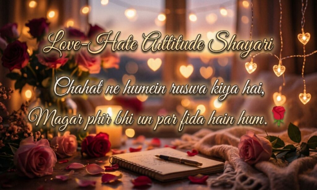 Love-Hate Attitude Shayari