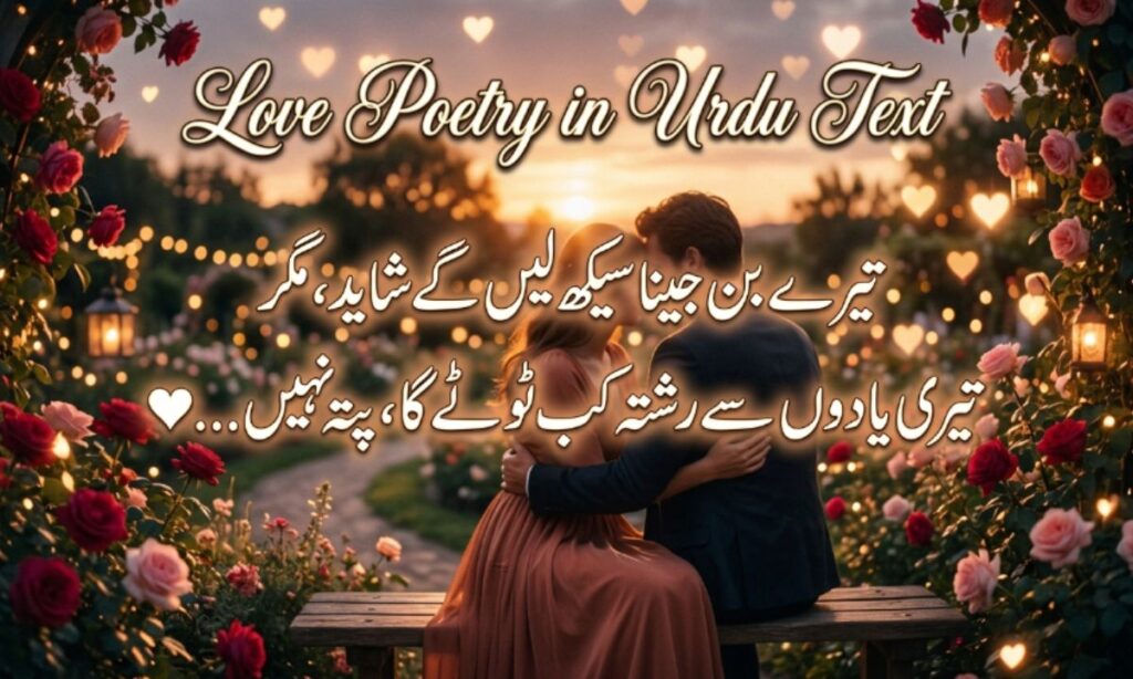 Love Poetry in Urdu Text