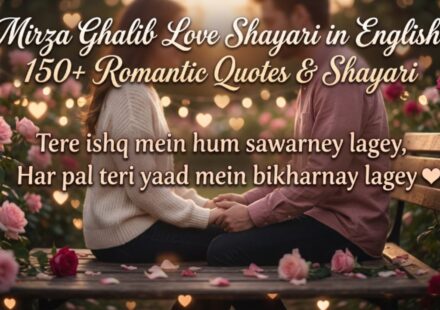 Mirza Ghalib Love Shayari in English 150+ Romantic Quotes & Shayari