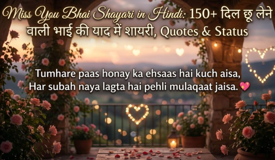 Miss You Bhai Shayari in Hindi 150+ दिल छू लेने वाली भाई की याद में शायरी, Quotes & Status 