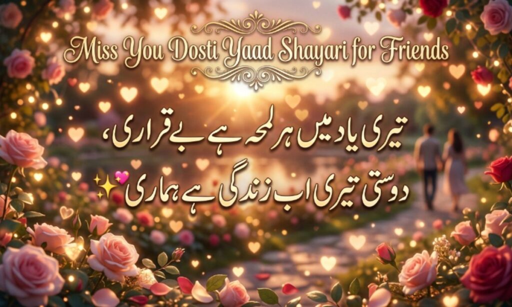 Miss You Dosti Yaad Shayari for Friends