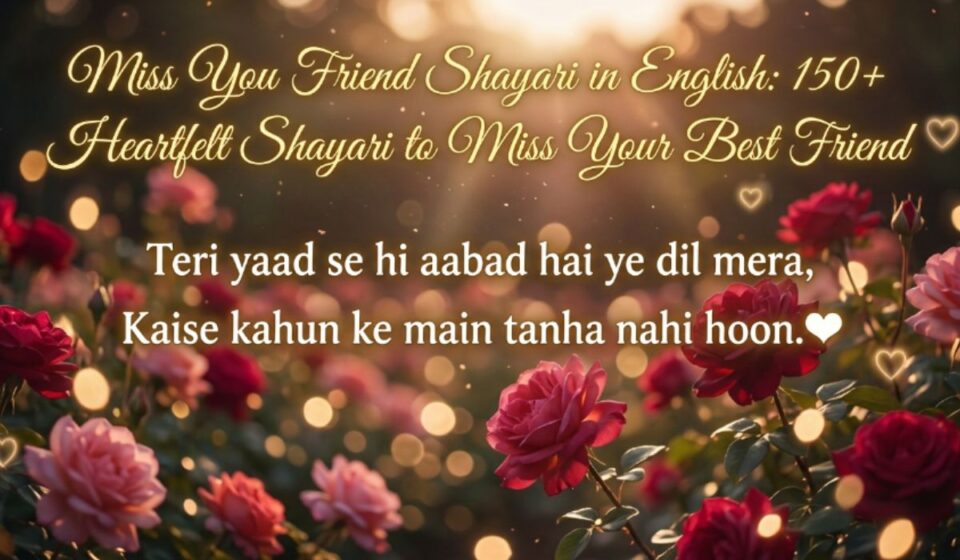 Miss You Friend Shayari in English 150+ Heartfelt Shayari to Miss Your Best Friend 