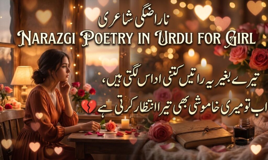 Narazgi poetry in urdu text for girl