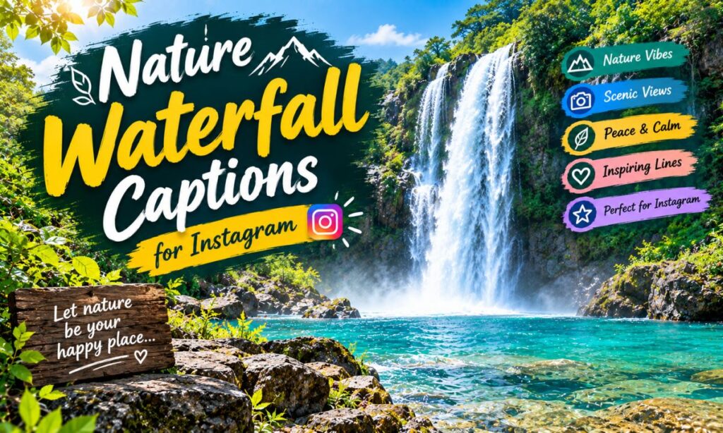 Nature Waterfall Captions for Instagram