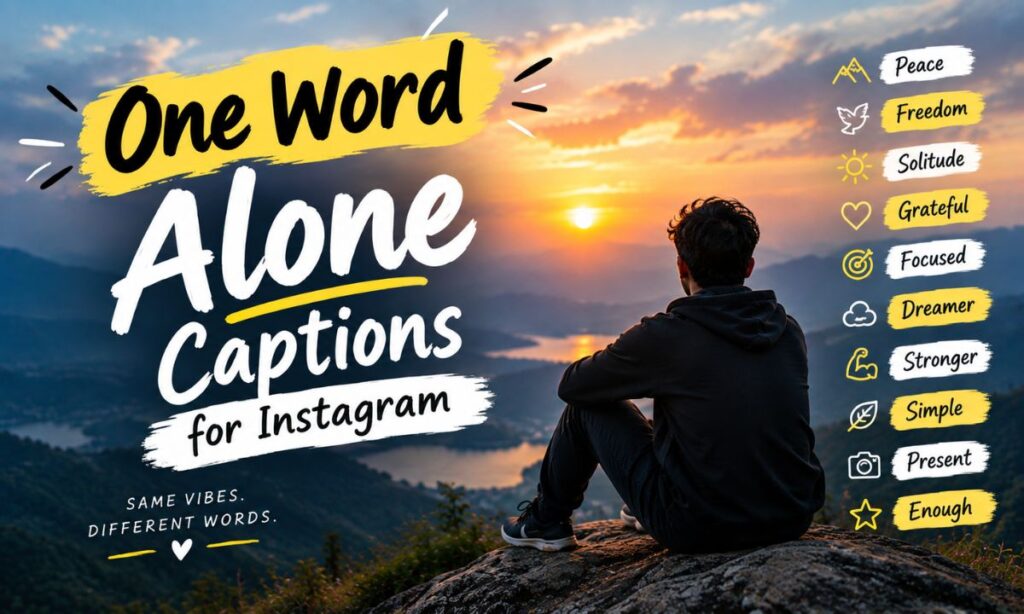 One Word Alone Captions for Instagram
