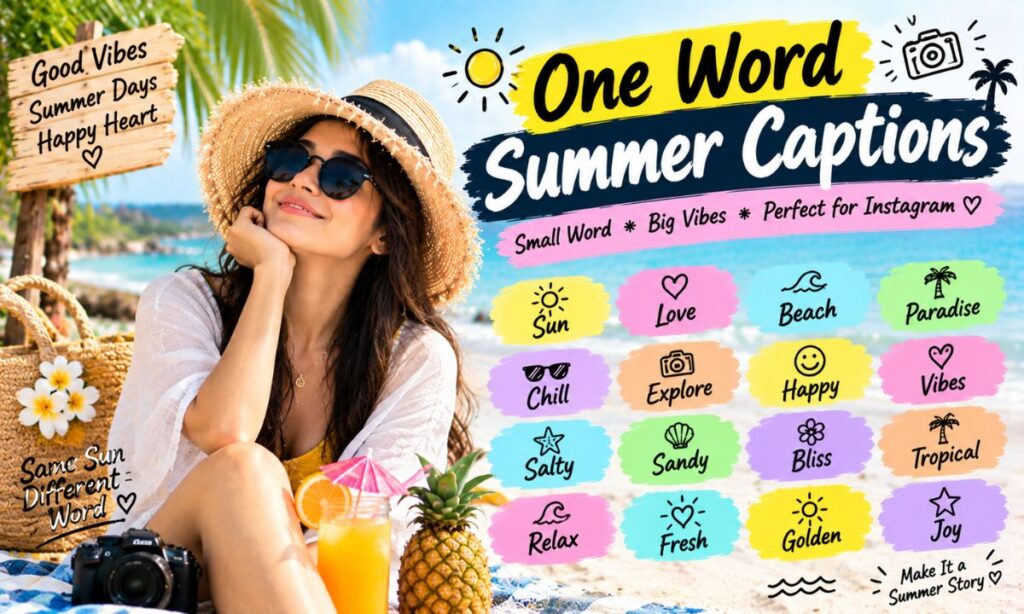 One Word Summer Captions