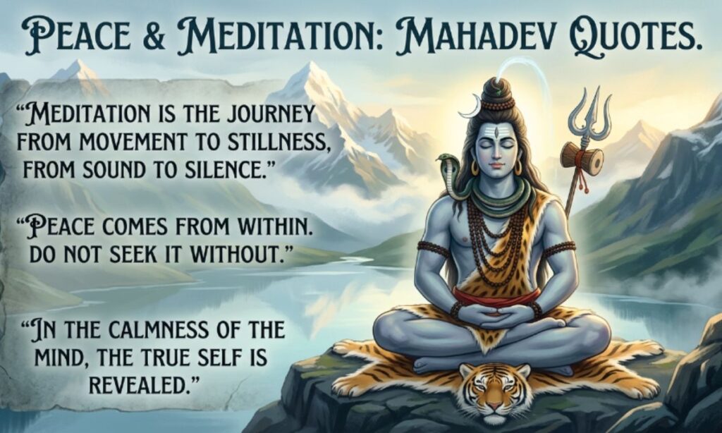 Peace & Meditation Mahadev Quotes