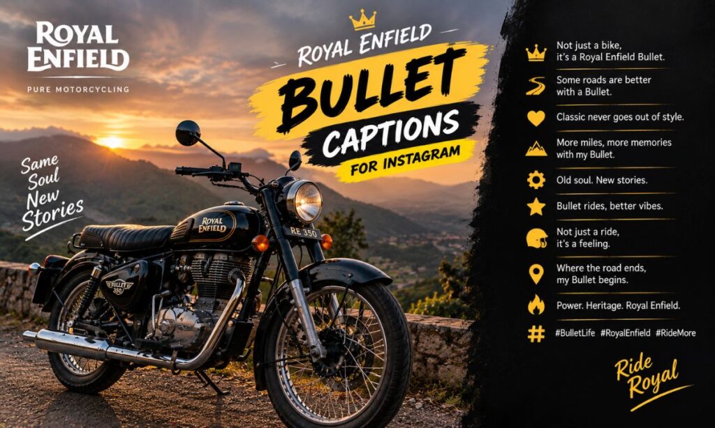 Royal Enfield Bullet Captions for Instagram
