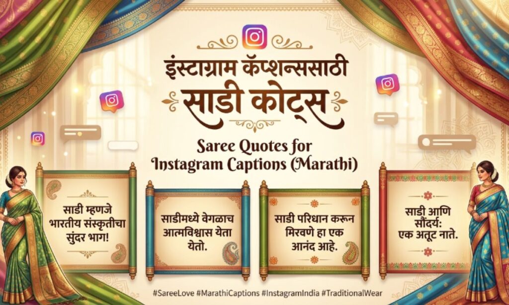 Saree Captions for Instagram in Marathi (1)