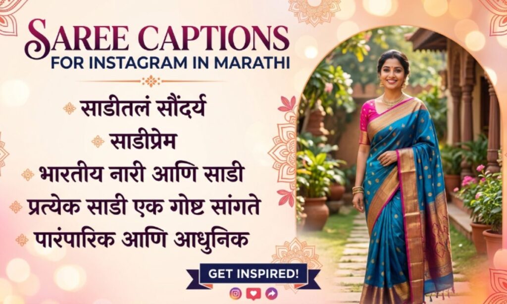 Saree Captions for Instagram in Marathi