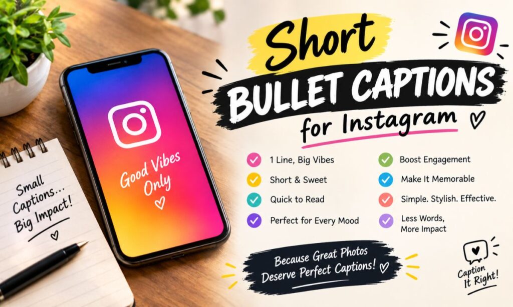 Short Bullet Captions for Instagram