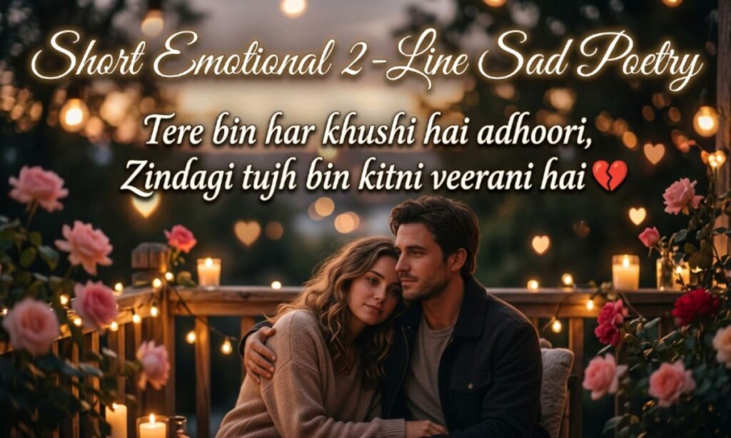 Short Emotional 2-Line Sad Poetry