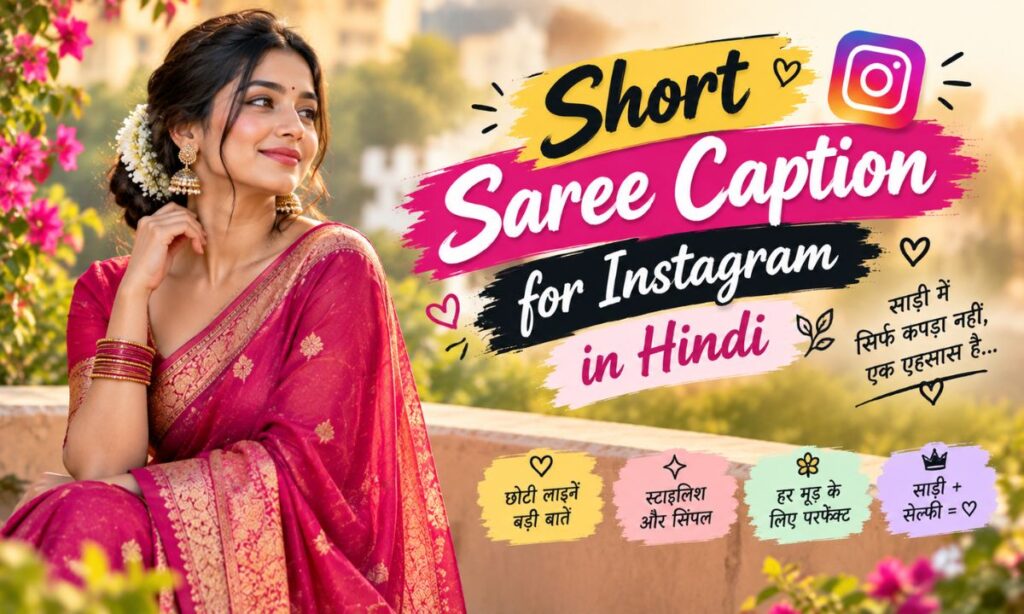 Short Saree Caption for Instagram in Hindi