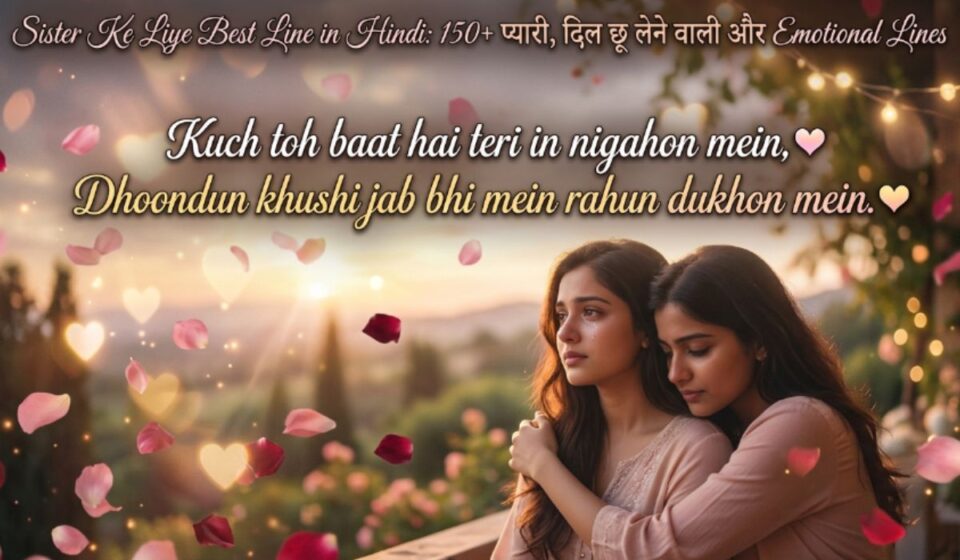 Sister Ke Liye Best Line in Hindi 150+ प्यारी, दिल छू लेने वाली और Emotional Lines 