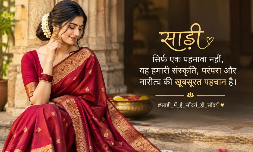 Traditional Saree Caption for Instagram in Hindi