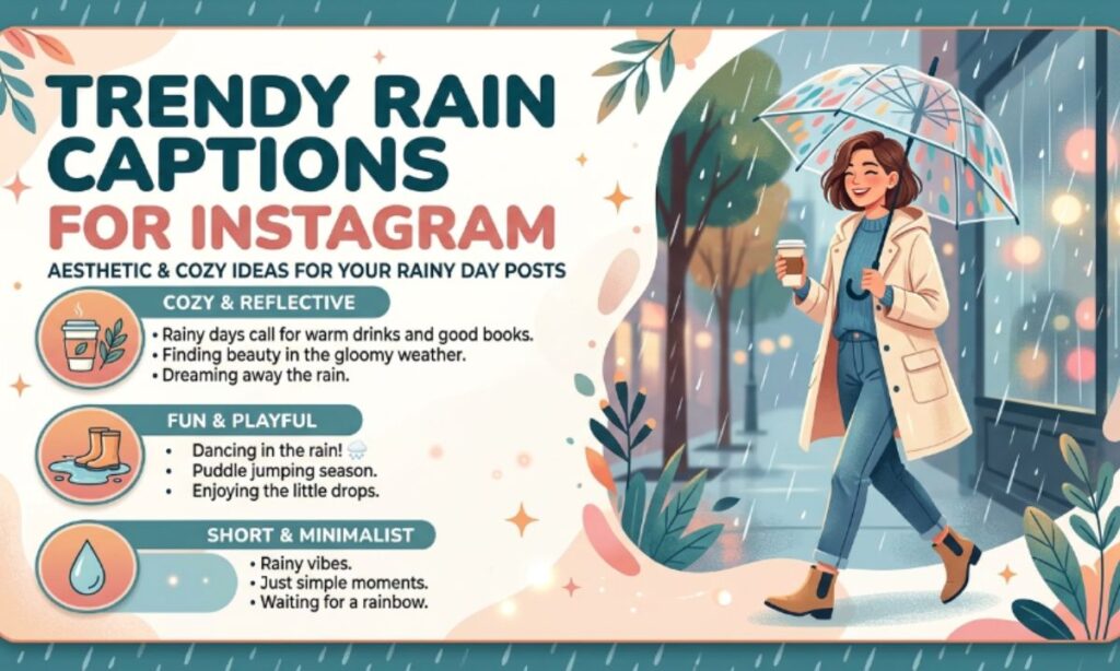 Trendy Rain Captions for Instagram
