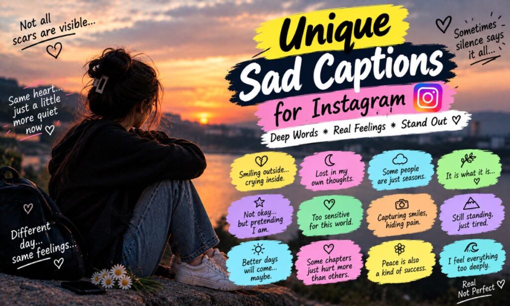 Unique Sad Captions for Instagram