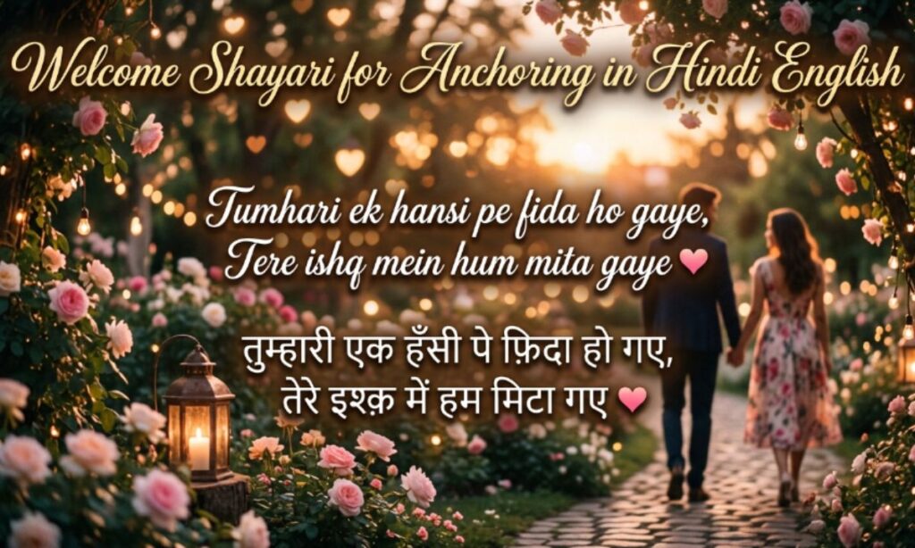 Welcome Shayari for Anchoring in Hindi English