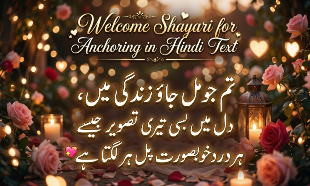 Welcome Shayari for Anchoring in Hindi Text