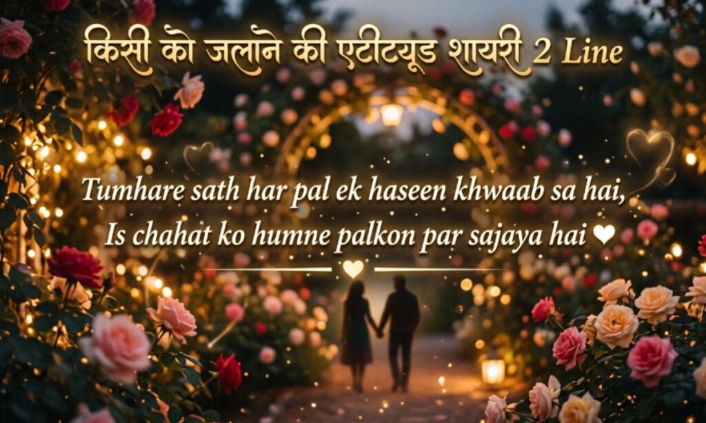 किसी को जलाने की एटीट्यूड शायरी 2 Line