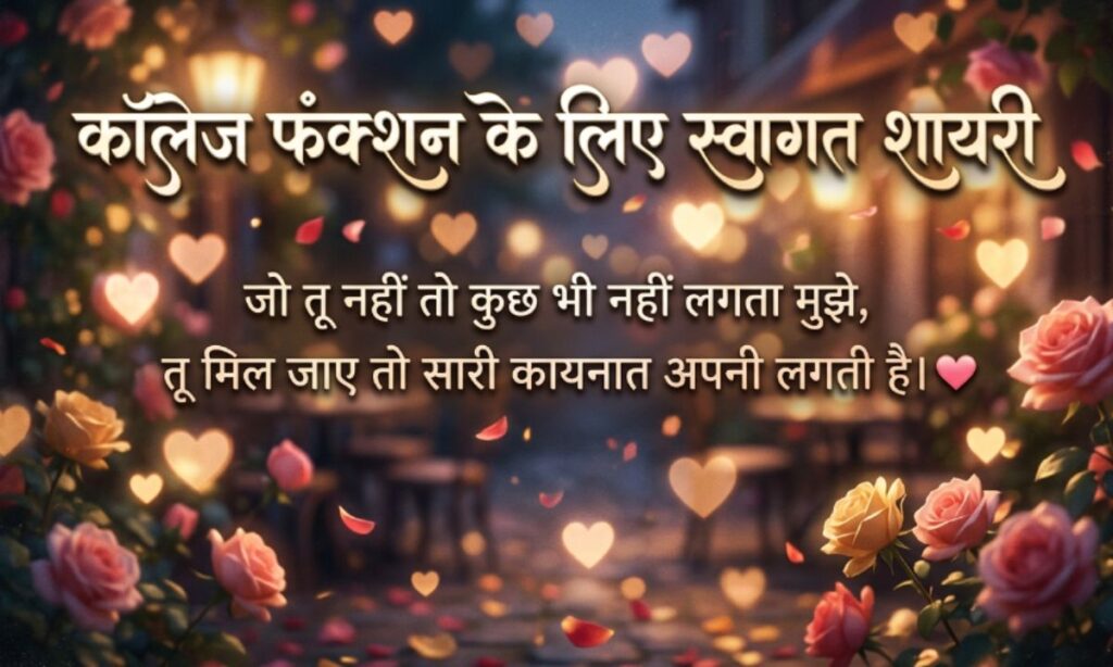 कॉलेज फंक्शन के लिए स्वागत शायरी